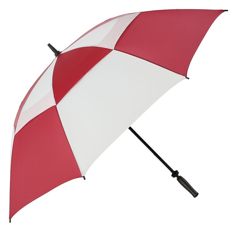 Antiwind Burgundy/White Vented Golf Umbrella